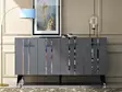 Konsolbord Hanah Home Asel Antracit Silver Spånskiva 150x80x40 cm - Byråer och skåp - 8683742469315 - 2