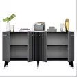 Konsolbord Hanah Home Asel Antracit Silver Spånskiva 150x80x40 cm - Byråer och skåp - 8683742469315 - 8