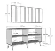 Konsolbord Hanah Home Asel Antracit Silver Spånskiva 150x80x40 cm - Byråer och skåp - 8683742469315 - 9