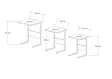 Nästbord Hanah Home Sali Svart Antracit Spånskiva 40x55x40 36x50x36 32x45x32 cm - Möbler - 8684282354185 - 4