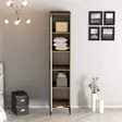 Garderob Hanah Home Kumsal P Valnöt Cream Spånskiva 40x47,5x201,4 cm - Garderober - 8684282088745 - 4