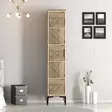 Garderob Hanah Home Kumsal P Valnöt Cream Spånskiva 40x47,5x201,4 cm - Garderober - 8684282088745 - 2