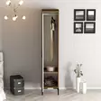 Garderob Hanah Home Kumsal P Valnöt Cream Spånskiva 40x47,5x201,4 cm - Garderober - 8684282088745 - 5