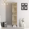 Garderob Hanah Home Kumsal P Valnöt Cream Spånskiva 40x47,5x201,4 cm - Garderober - 8684282088745 - 3