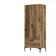 Garderob Hanah Home Kumsal T Valnöt Spånskiva 80x47,5x201,4 cm - Garderober - 8684282088905 - 1
