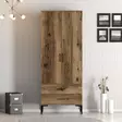 Garderob Hanah Home Kumsal T Valnöt Spånskiva 80x47,5x201,4 cm - Garderober - 8684282088905 - 2
