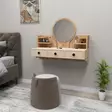 Sminkbord Hanah Home Polina Furu Beige Spånskiva 75x90x36,8 cm - Toalettbord - 8683743972685 - 2