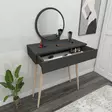 Sminkbord Hanah Home Siena Antracit Spånskiva 129,2x72x35 cm - Toalettbord - 8683743972845 - 3