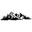Väggdekor Metall Wallity Mountain 2 Svart Metall 68x19 cm - Dekorationer, prydnadsföremål - 8683342161695 - 1