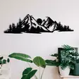 Väggdekor Metall Wallity Mountain 2 Svart Metall 68x19 cm - Dekorationer, prydnadsföremål - 8683342161695 - 2