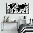 Väggdekor Metall Wallity World Map Large Svart Metall 120x60 cm - Dekorationer, prydnadsföremål - 8681875586275 - 4