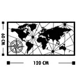 Väggdekor Metall Wallity World Map Large Svart Metall 120x60 cm - Dekorationer, prydnadsföremål - 8681875586275 - 3