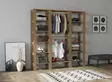 Garderob Hanah Home Valnöt Spånskiva 161,4x180x33,6 cm - Garderober - 8683743676545 - 2
