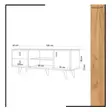 TV-bänk Hanah Home Lara Ek Spånskiva 120x53x40 cm - TV-bänkar - 8681875207385 - 5