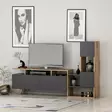 TV-bänk Hanah Home Ciragan Valnöt Antracit Spånskiva 122x53,3x31,6 cm - TV-bänkar - 8683743473045 - 4