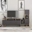 TV-bänk Hanah Home Ciragan Valnöt Antracit Spånskiva 122x53,3x31,6 cm - TV-bänkar - 8683743473045 - 2