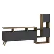 TV-bänk Hanah Home Ciragan Valnöt Antracit Spånskiva 122x53,3x31,6 cm - TV-bänkar - 8683743473045 - 1