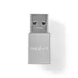 USB-A Adapter | USB 3.2 Gen 1 | USB-A Hane | USB-C Hona | 5 Gbps | Rund | Nickelplaterad | Silver | Kartong med täckt fönster - Dator och nätverk - 5412810334445 - 30