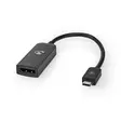 USB-C Adapter | USB 3.2 Gen 1 | USB-C Hane | DisplayPort Hona | 8K@30Hz | 0.20 m | Rund | Nickelplaterad | PVC | Svart | Låda - Dator och nätverk - 5412810336135 - 1