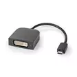 USB-C Adapter | USB 3.2 Gen 1 | USB-C Hane | DVI-D 24+1-Pin Hona | 1080p | 0.20 m | Rund | Nickelplaterad | PVC | Svart | Kuvert - Dator och nätverk - 5412810331215 - 1