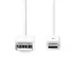 USB-kabel | USB 2.0 | USB-A Hane | USB-C Hane | 15 W | 480 Mbps | Nickelplaterad | 1.00 m | Rund | PVC | Svart | Label - Nedis produkter - 5412810481125 - 10