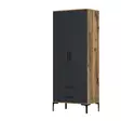 Garderob Hanah Home Kumsal T Valnöt Antracit Spånskiva 80x47,5x201,4 cm - Garderober - 8684282088875 - 1