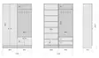 Hallmöbel Hanah Home M11 Vit Spånskiva 119,6x182,8x37,3 cm - Hallskåp - 8681875885255 - 10