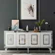 Konsolbord Hanah Home Karya Vit Silver Spånskiva 150x40x79 cm - Byråer och skåp - 8684282612605 - 2