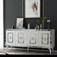 Konsolbord Hanah Home Karya Vit Silver Spånskiva 150x40x79 cm - Byråer och skåp - 8684282612605 - 3