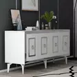 Konsolbord Hanah Home Karya Vit Silver Spånskiva 150x40x79 cm - Byråer och skåp - 8684282612605 - 4