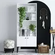Bokhylla Hanah Home Spica Vit Spånskiva 60x175x30 cm - Bokhyllor - 8683342978705 - 4