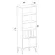 Bokhylla Hanah Home Spica Vit Spånskiva 60x175x30 cm - Bokhyllor - 8683342978705 - 5