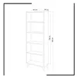 Bokhylla Hanah Home Potena Vit Spånskiva 50x162x25 cm - Bokhyllor - 8681875078435 - 4