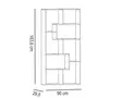 Bokhylla Hanah Home Zep Vit Spånskiva 90x183,6x29,5 cm - Bokhyllor - 8681181980385 - 3