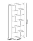 Bokhylla Hanah Home White Spånskiva 90x188,6x25,4 cm - Bokhyllor - 8681181980415 - 3