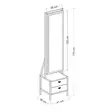 Sminkbord Hanah Home Elegante Vit Spånskiva 41x170x35 cm - Toalettbord - 8684282259145 - 8