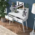 Sminkbord Hanah Home BJ102 Vit Spånskiva 103x111,8x40 cm - Toalettbord - 8683743764655 - 5