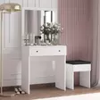 Sminkbord Hanah Home Felix Vit Spånskiva 65x139x35 cm - Toalettbord - 8684282460275 - 2