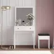 Sminkbord Hanah Home Felix Vit Spånskiva 65x139x35 cm - Toalettbord - 8684282460275 - 4