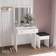 Sminkbord Hanah Home Felix Vit Spånskiva 65x139x35 cm - Toalettbord - 8684282460275 - 3