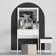 Sminkbord Hanah Home Felix Vit Spånskiva 65x139x35 cm - Toalettbord - 8684282460275 - 7