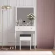Sminkbord Hanah Home Felix Vit Spånskiva 65x139x35 cm - Toalettbord - 8684282460275 - 5
