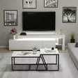 TV-bänk Hanah Home Beliz Vit Spånskiva 192x53x37 cm - Möbler - 8683742131175 - 4