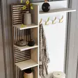 Hallmöbel Hanah Home Viyana D Vit Guld Spånskiva 90x35x202 cm - Hallskåp - 8684282465775 - 5