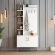 Hallmöbel Hanah Home Viyana D Vit Guld Spånskiva 90x35x202 cm - Hallskåp - 8684282465775 - 2