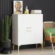 Konsolbord Hanah Home Celina Vit Guld Spånskiva 90x115x35 cm - Byråer och skåp - 8684282595885 - 3