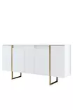 Vardagsrumsmöbelset Hanah Home Luxe Vit Guld Spånskiva 160x35x80 180x30x50 90x60x40 cm - Möbler - 8684282178255 - 13