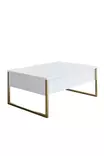 Vardagsrumsmöbelset Hanah Home Luxe Vit Guld Spånskiva 160x35x80 180x30x50 90x60x40 cm - Möbler - 8684282178255 - 14