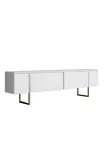 Vardagsrumsmöbelset Hanah Home Luxe Vit Guld Spånskiva 160x35x80 180x30x50 90x60x40 cm - Möbler - 8684282178255 - 12
