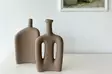 Vas Set Aberto Design CY0153 Ljusbrun Keramik 15x4x19 cm 15x5x27 cm - Hängande blomkrukor och vaser - 8684282979425 - 1